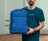 کوله دانشجویی بنتون جنس ملانژ نمای ابعاد