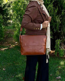 کیف کارمندی زنانه دوشی چرم مصنوعی