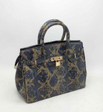 کیف دوشی زنانه مدل هرمس مشکی طلایی